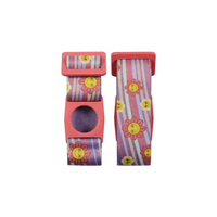 Colorful children’s armband for Freestyle Libre 3 sensor with floral patterns.