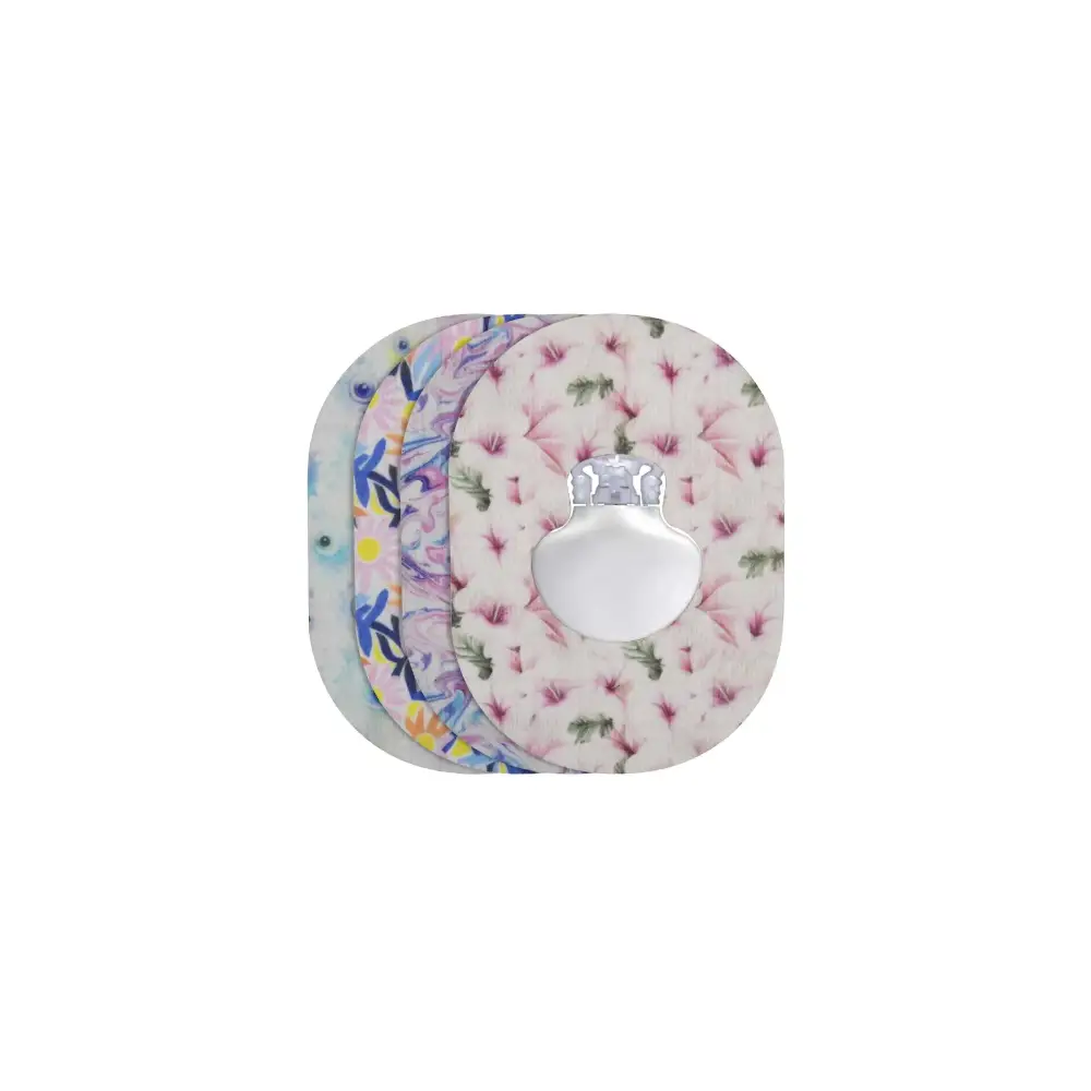 Floral patterned Guardian Enlite adhesive patches for a secure hold in spring