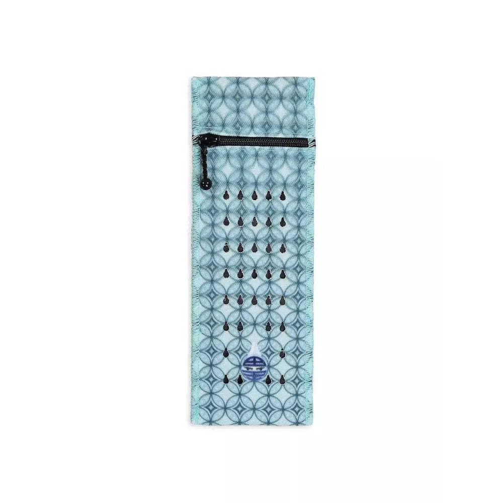 Insulin travel case cooler Dia-Cool size 1 with zipper and patterned blue design for one insulin pen