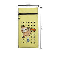 Insulin cooling wallet for kids with sloth design, fits two pens or vials, 19x9 cm.