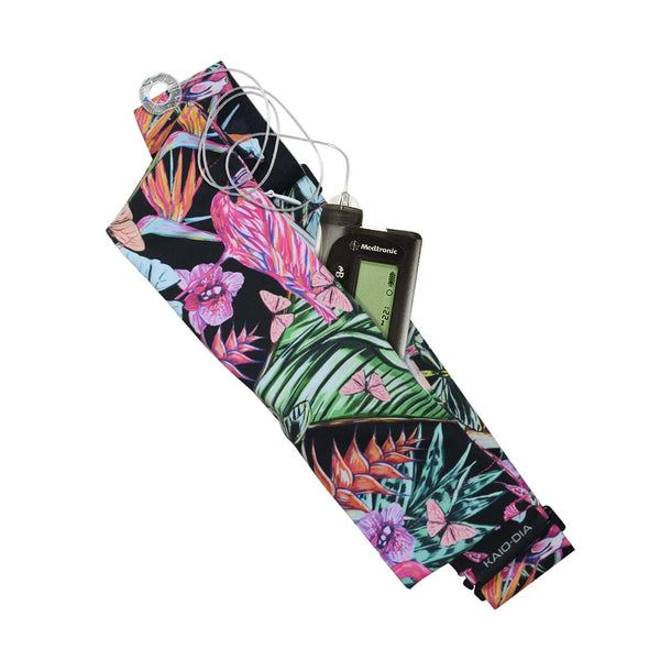 Adjustable Insulin Pump Belt – Floral Prints, G-Hook Closure | Dia Belly-Belt 2