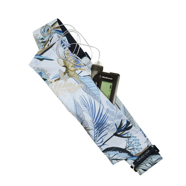 Adjustable Insulin Pump Belt – Floral Prints, G-Hook Closure | Dia Belly-Belt 2