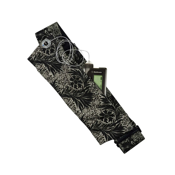 Adjustable Insulin Pump Belt with G-Hook – Midnight Collection | Dia Belly-Belt 2
