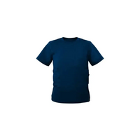 Blue insulin pump t-shirt for kids, featuring dual-sided pockets and soft stretchable fabric.