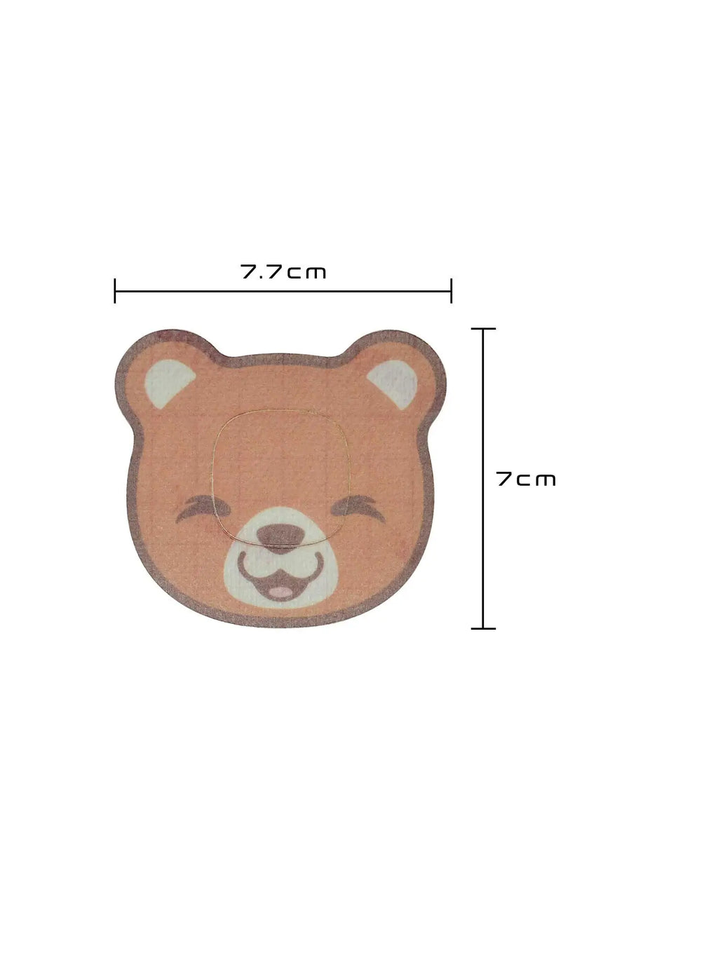 Simplera Sync adhesive patch for kids, bear shape, size 7.7 x 7 cm