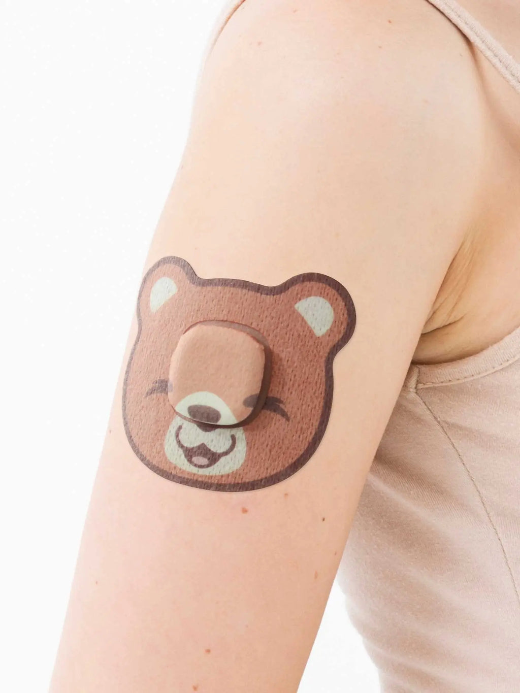 Simplera Sync adhesive patch for kids, bear shape, on the arm