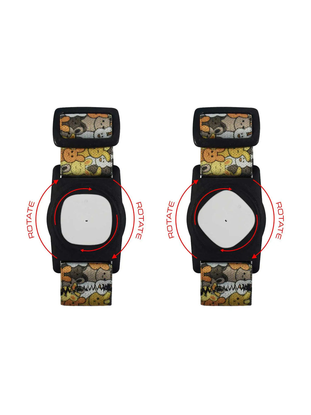 Simplera Sync Armband for Children with Rotating Clip, Dia-Style Kiddy Bunny Overload & Roar