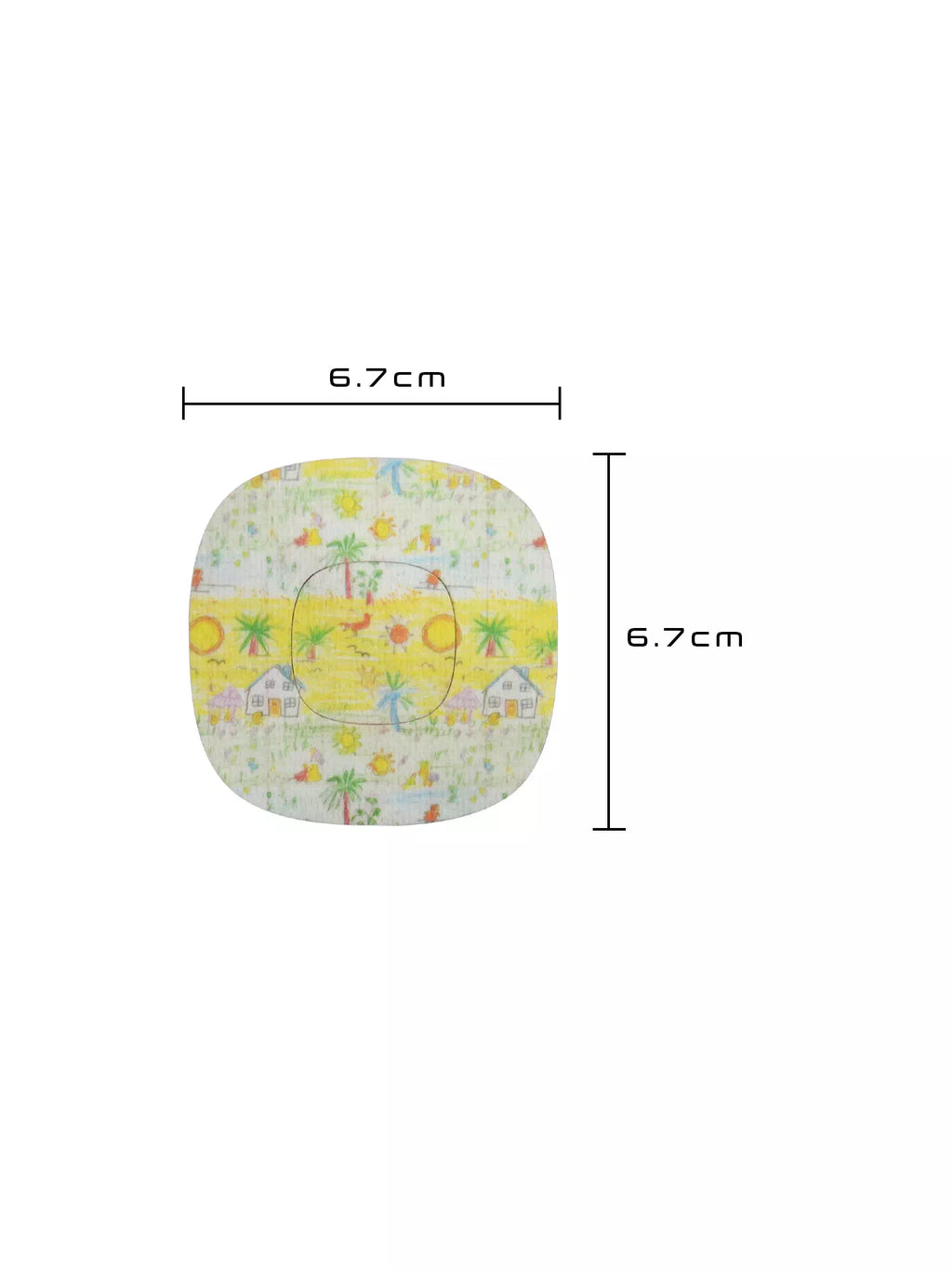 Simplera Sync adhesive patch, Childhood Memories design, size 6.7 x 6.7 cm