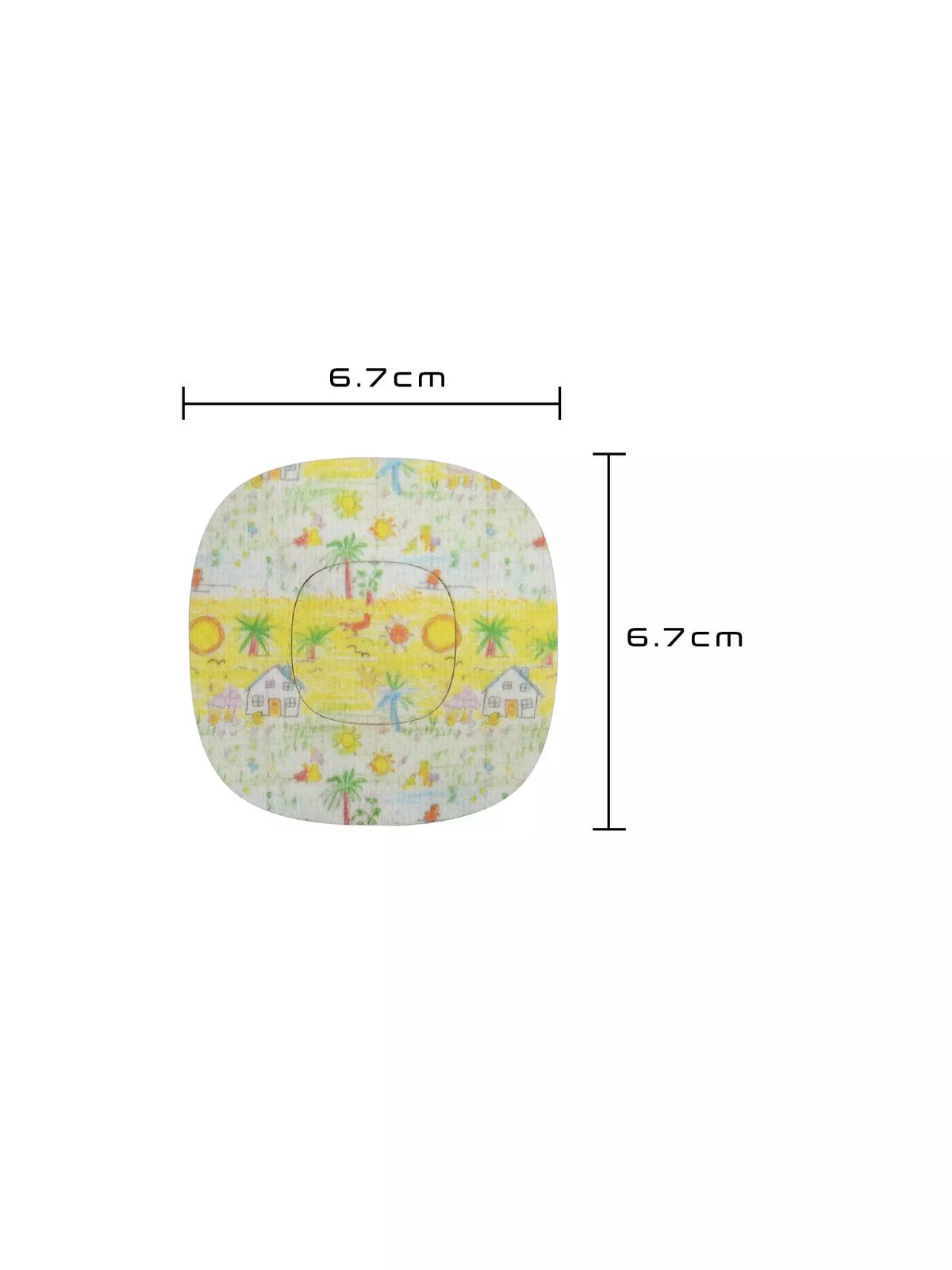 Simplera Sync adhesive patch, Childhood Memories design, size 6.7 x 6.7 cm
