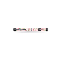 Novopen Echo insulin pen with Valentine 2025 stickers featuring floral and pink designs.