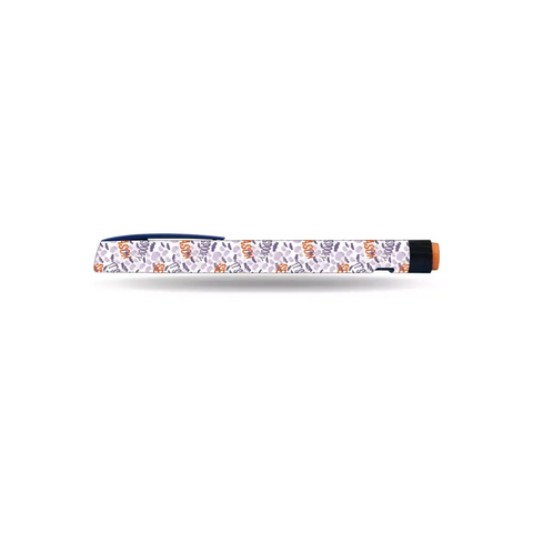 Novorapid Flexpen Stickers - 'It's Spooky Season' theme featuring bats and Halloween text in purple and orange.