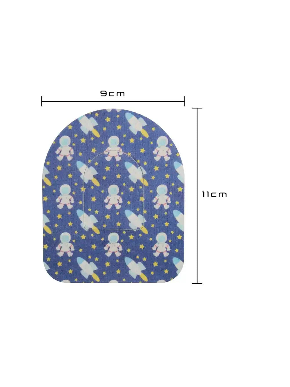 Omnipod pod adhesive patch, Astronaut design, size 9 x 11 cm