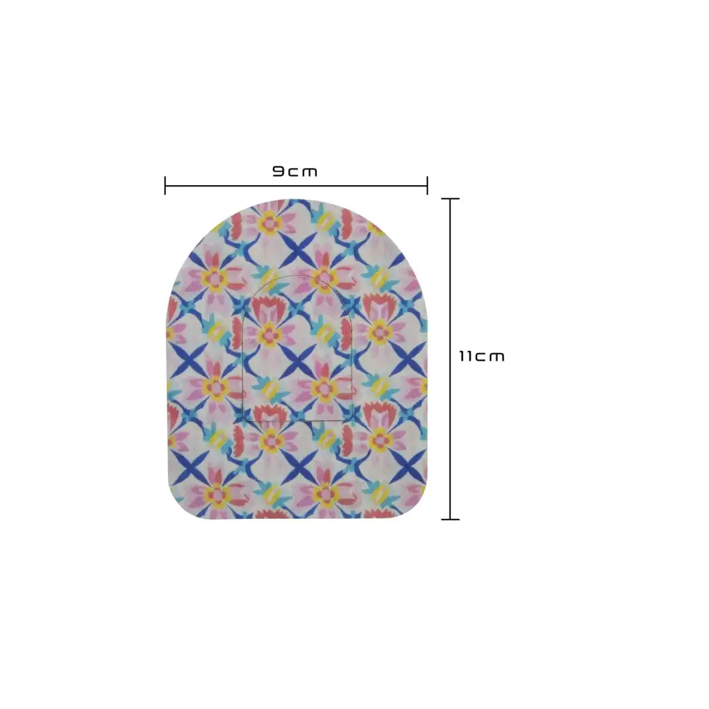 Omnipod pod adhesive patch, Spring Series, size 9 x 11 cm