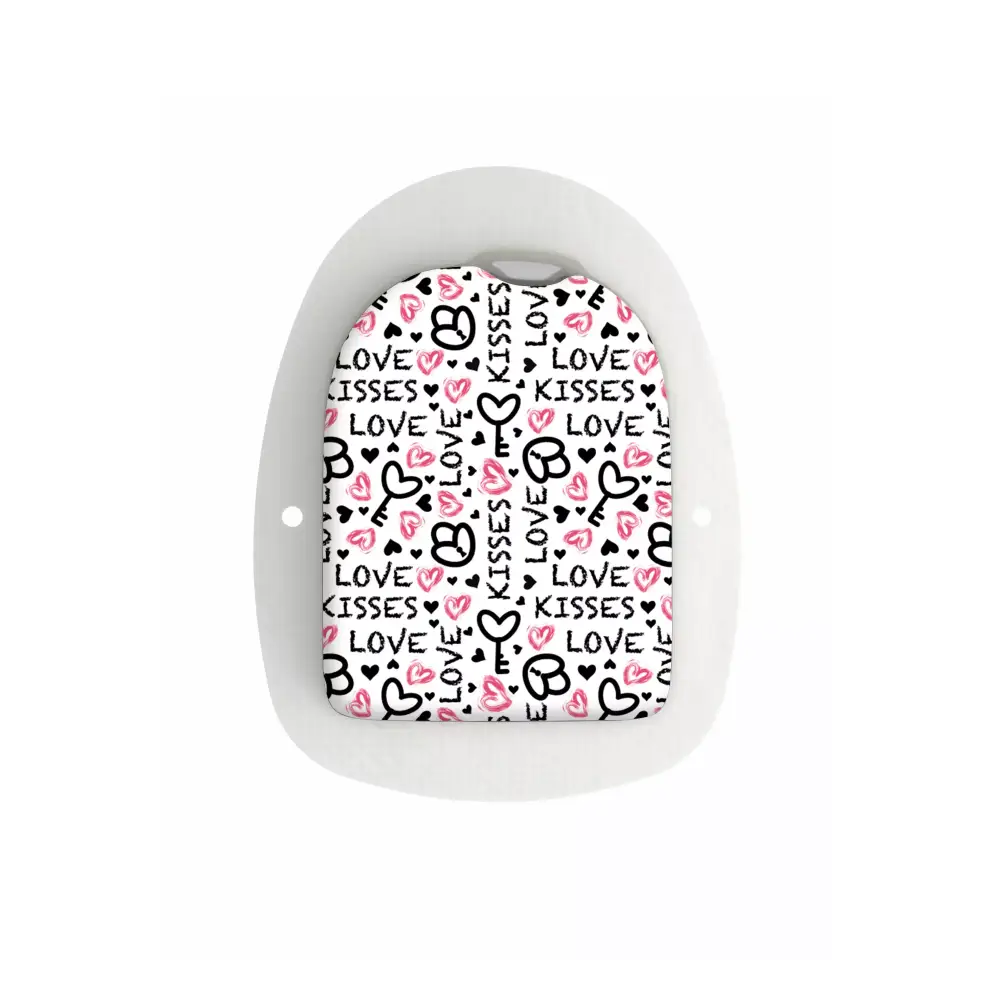 Omnipod POD Stickers - Valentine Edition 2025 featuring love-themed design for insulin pump.