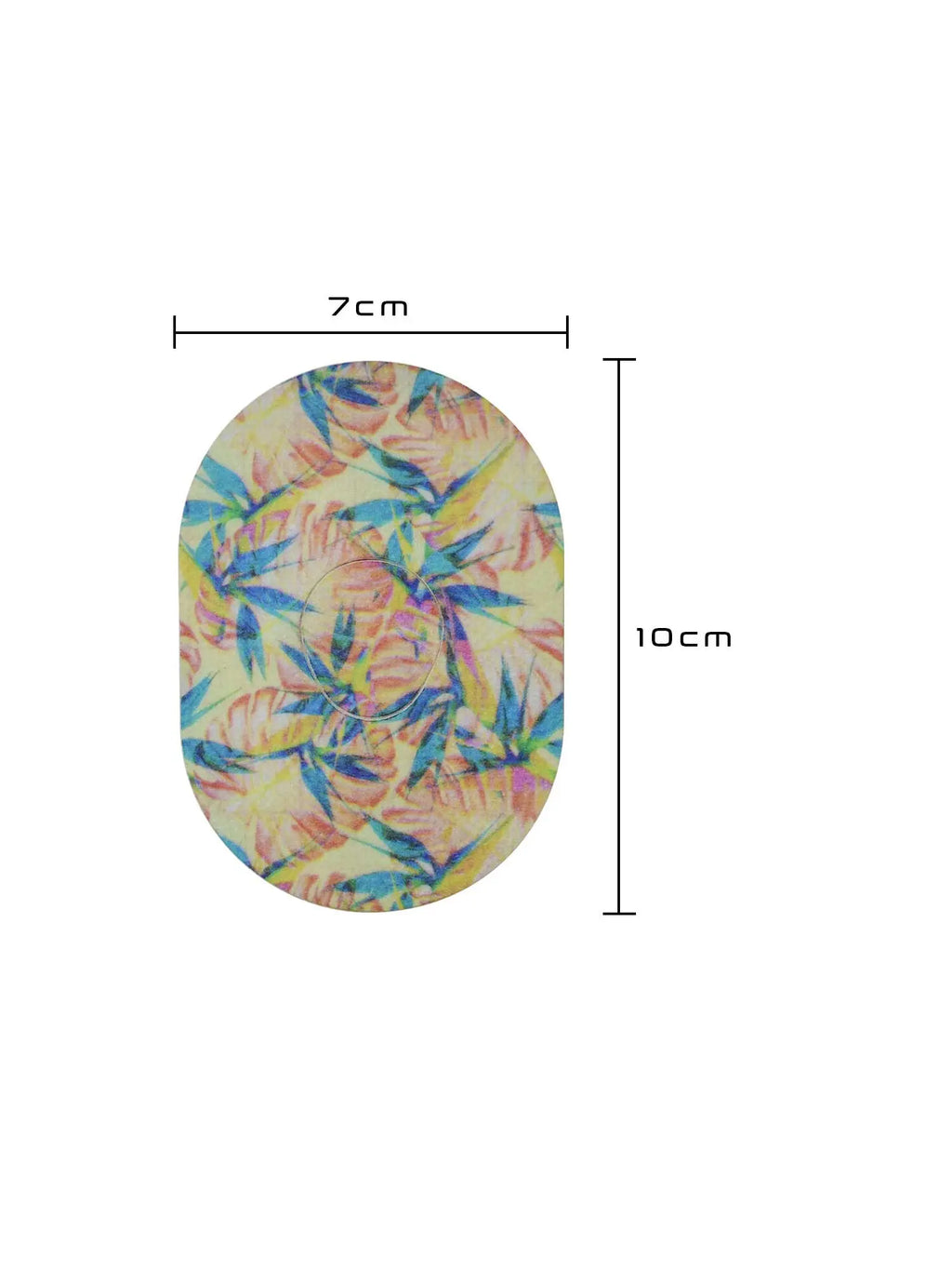 Dexcom G7 adhesive patch, Tequila Sunrise design, size 7 x 10 cm