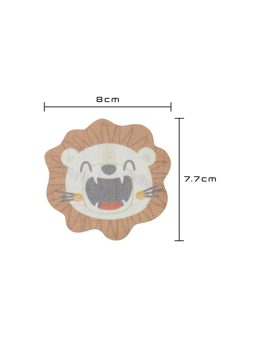 Simplera Sync adhesive patch for kids, lion shape, size 8.0 x 7.7 cm