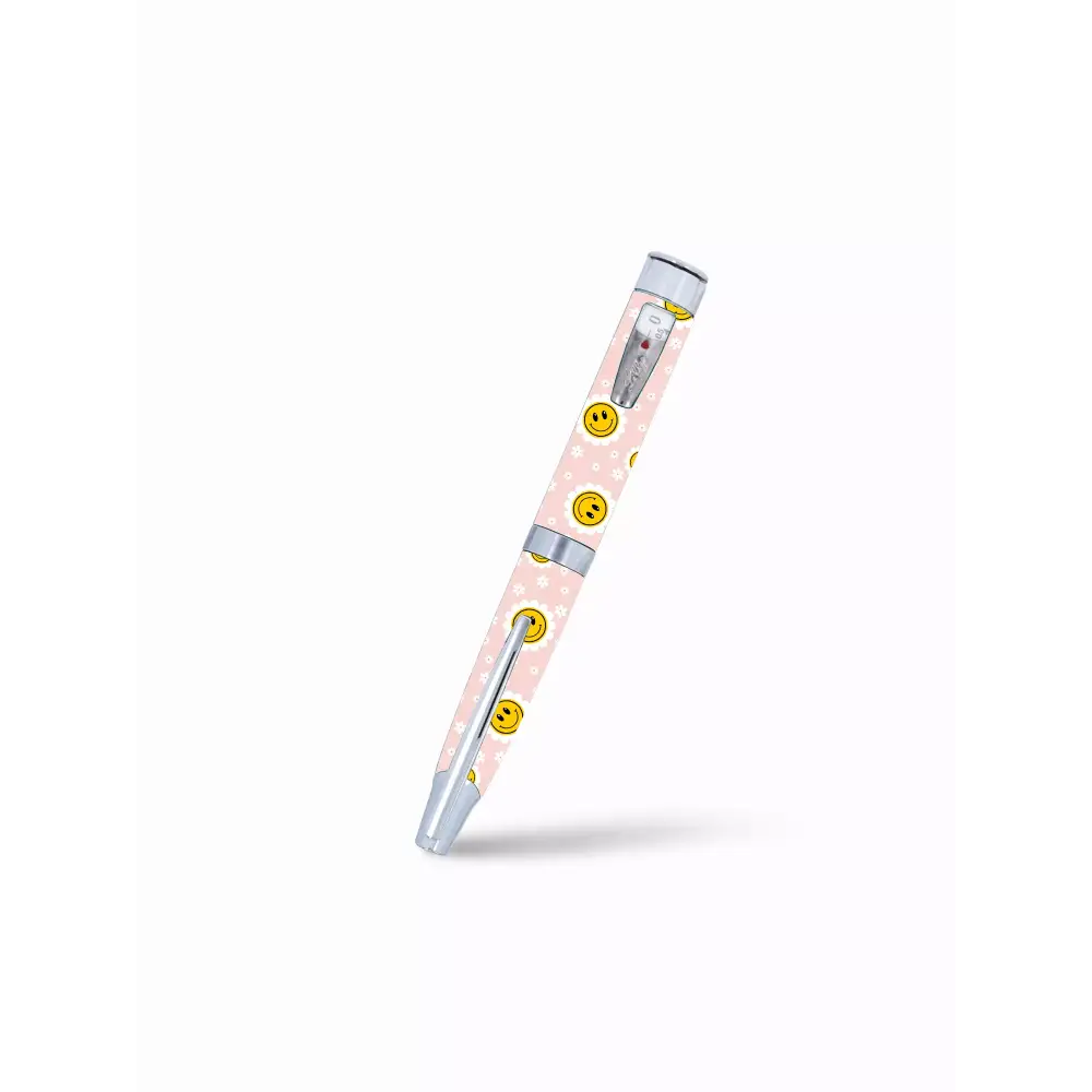 Stickers for HumaPen Luxura Y2K Collection with retro smiley design.