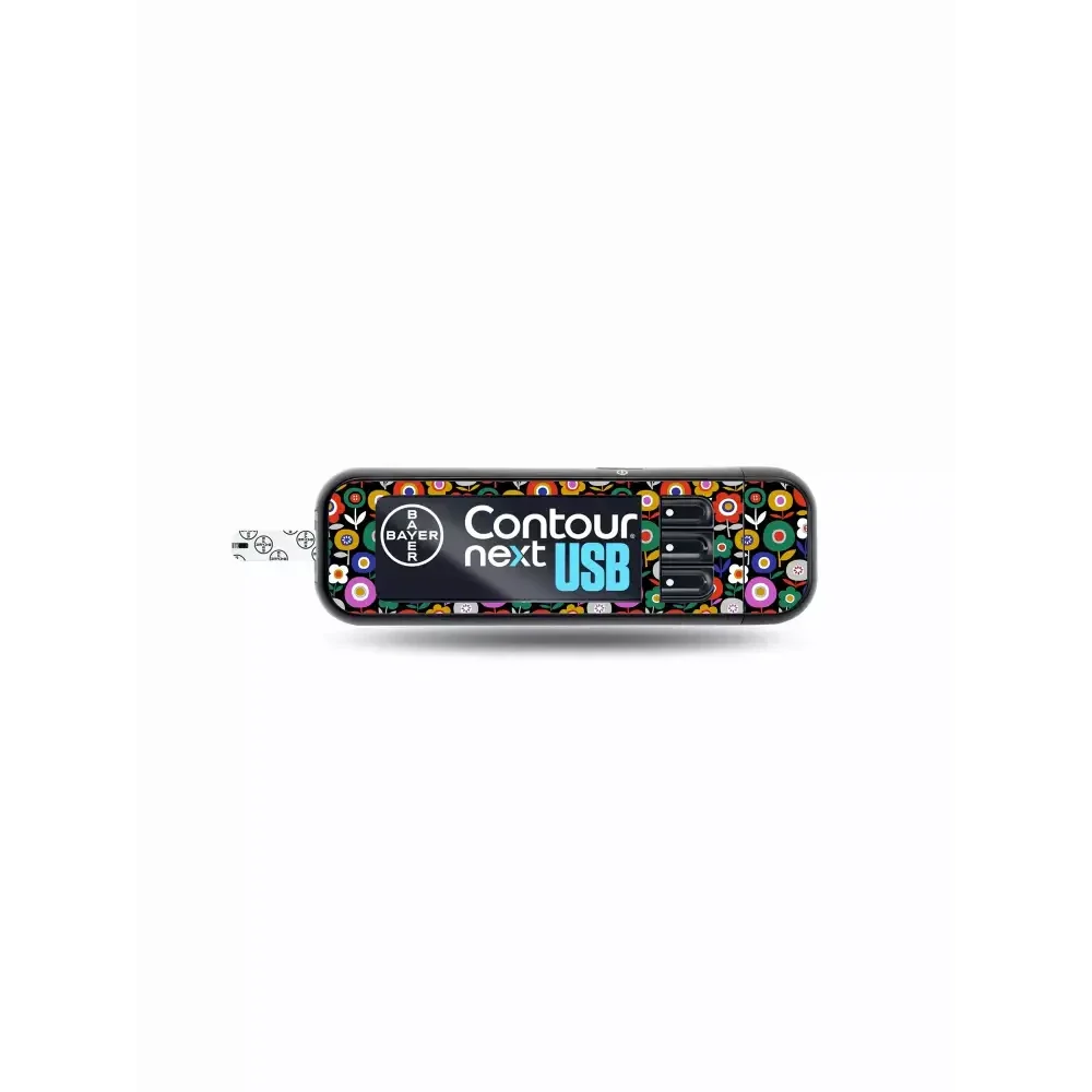 Contour Next USB Glucose Meter Stickers - Spring Collection