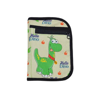 Children's diabetic travel case with dinosaur print, compact and stylish.