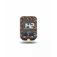 Freestyle Optium Neo glucose meter with colorful spring floral stickers decoration
