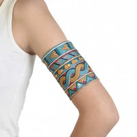CGM armband with ethnic prints for Freestyle Libre sensor protection.