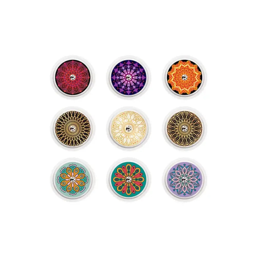 Freestyle Libre 2 Stickers in Reusable Tin Can - Mandala